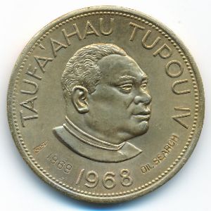 Tonga, 1 paanga, 1968