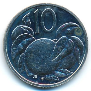 Острова Кука, 10 центов (1977 г.)