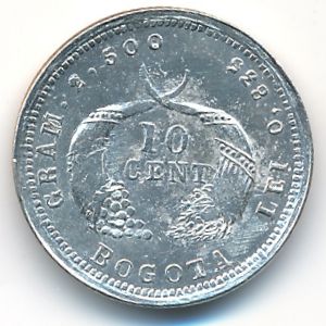 Colombia, 10 centavos, 1874–1884