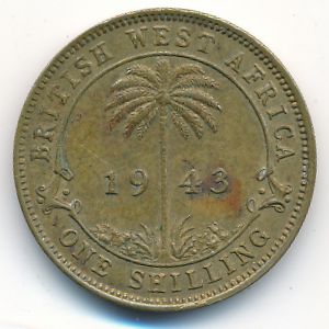 British West Africa, 1 shilling, 1943
