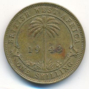 Британская Западная Африка, 1 шиллинг (1943 г.)