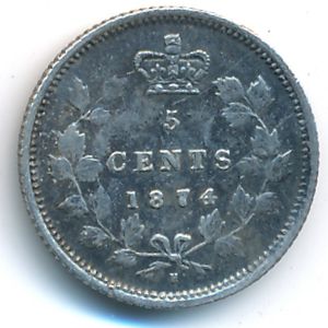 Канада, 5 центов (1874 г.)