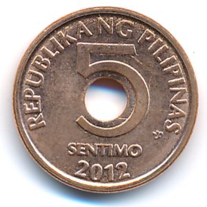 Philippines, 5 centimos, 2012