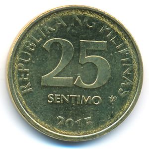 Philippines, 25 centimos, 2015