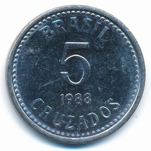 Бразилия, 5 крузадо (1988 г.)
