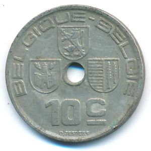 Belgium, 10 centimes, 1938