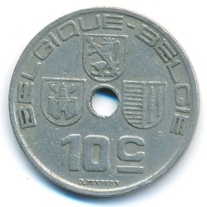 Belgium, 10 centimes, 1938