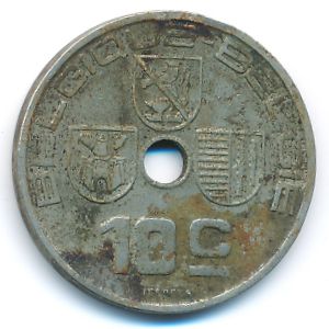 Belgium, 10 centimes, 1939