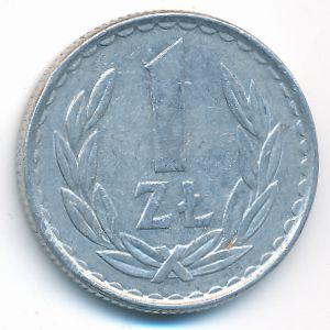 Poland, 1 zloty, 1983