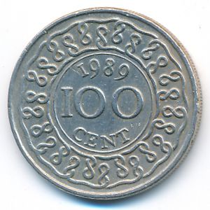 Суринам, 100 центов (1989 г.)
