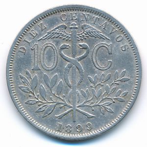 Bolivia, 10 centavos, 1893–1919