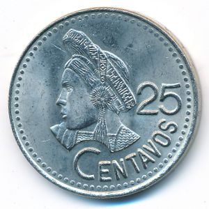 Guatemala, 25 centavos, 1993