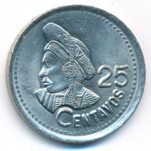Гватемала, 25 сентаво (1996 г.)