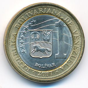 Венесуэла, 1 боливар (2007 г.)