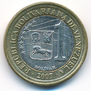 Венесуэла, 1 боливар (2007 г.)