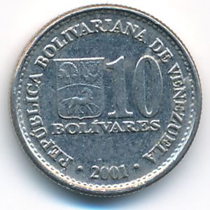 Venezuela, 10 bolivares, 2001