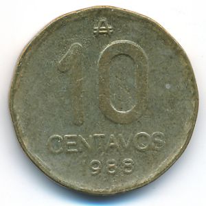Argentina, 10 centavos, 1988