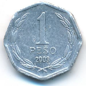 Chile, 1 peso, 2003
