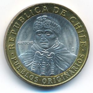 Chile, 100 pesos, 2005