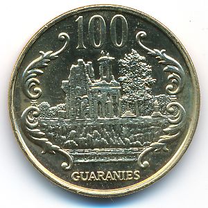 Paraguay, 100 guaranies, 1993