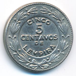 Honduras, 5 centavos, 1931–1972
