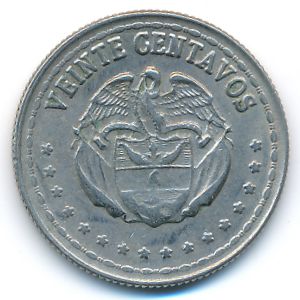 Colombia, 20 centavos, 1959