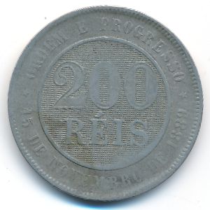 Brazil, 200 reis, 1895