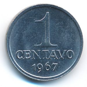 Brazil, 1 centavo, 1967