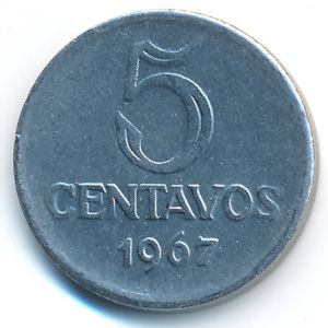 Бразилия, 5 сентаво (1967 г.)