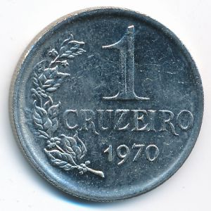 Brazil, 1 cruzeiro, 1970