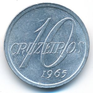 Бразилия, 10 крузейро (1965 г.)