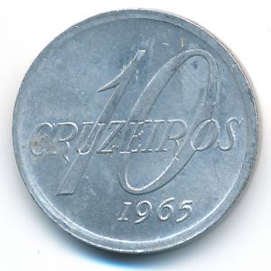 Brazil, 10 cruzeiros, 1965
