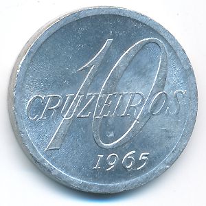 Бразилия, 10 крузейро (1965 г.)