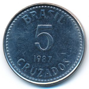 Бразилия, 5 крузадо (1987 г.)