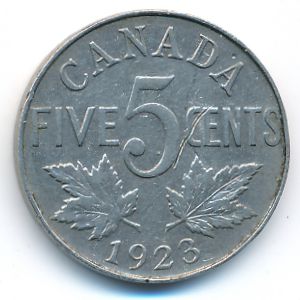 Canada, 5 cents, 1923