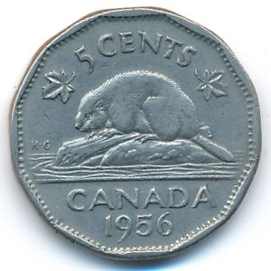 Канада, 5 центов (1956 г.)