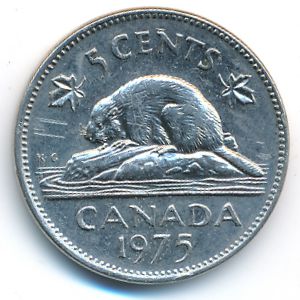Canada, 5 cents, 1975
