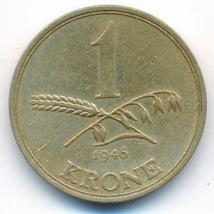 Дания, 1 крона (1946 г.)