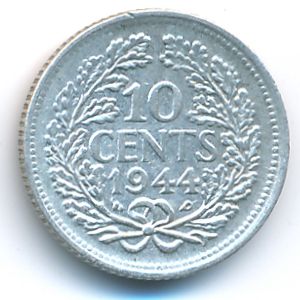 Нидерланды, 10 центов (1944 г.)