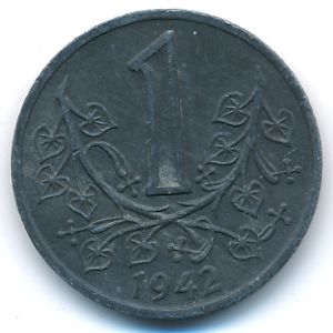 Богемия и Моравия, 1 крона (1942 г.)