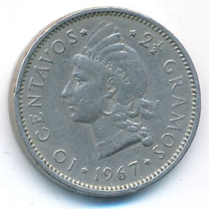 Доминиканская республика, 10 сентаво (1967 г.)