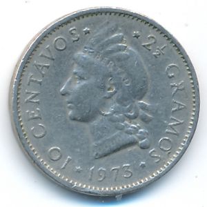Доминиканская республика, 10 сентаво (1973 г.)