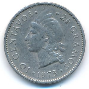Доминиканская республика, 10 сентаво (1973 г.)