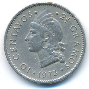 Доминиканская республика, 10 сентаво (1973 г.)