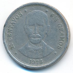 Доминиканская республика, 25 сентаво (1976 г.)