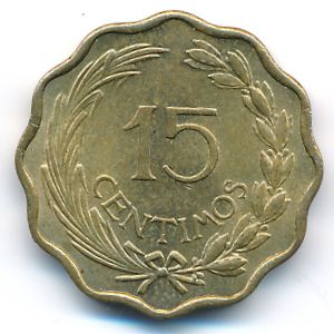 Paraguay, 15 centimos, 1953