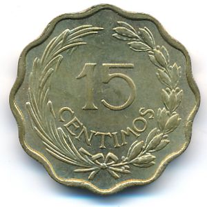 Paraguay, 15 centimos, 1953