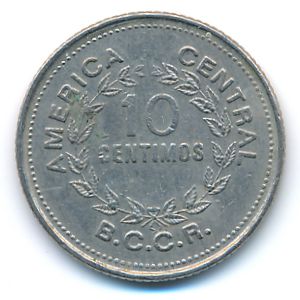 Коста-Рика, 10 сентимо (1976 г.)