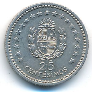 Уругвай, 25 сентесимо (1960 г.)