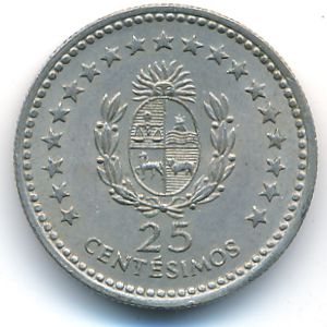 Уругвай, 25 сентесимо (1960 г.)